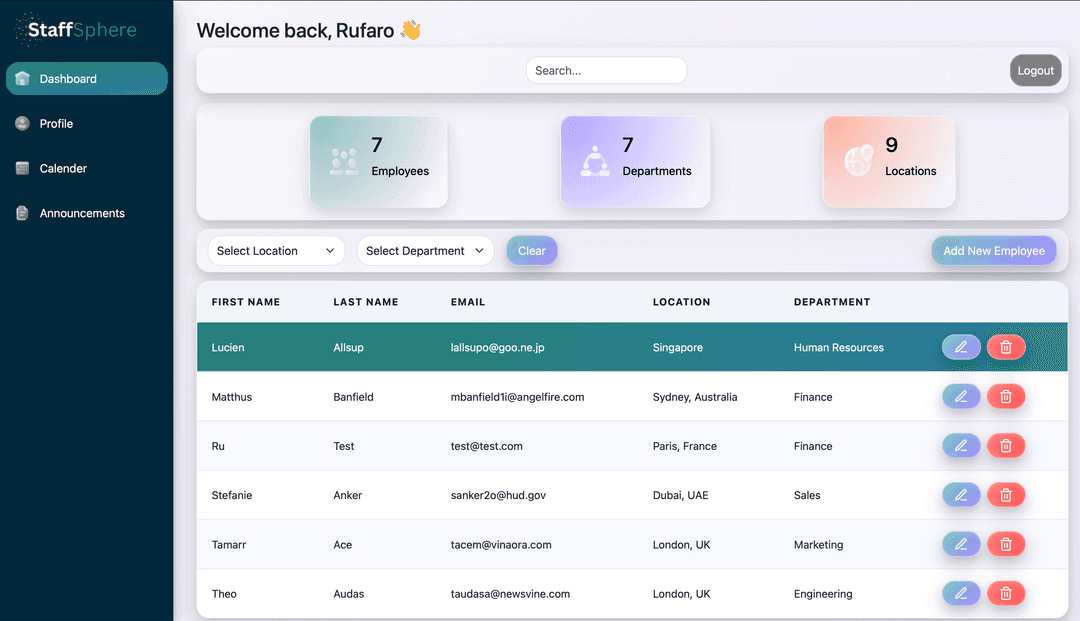 Company Directory V2 screenshot